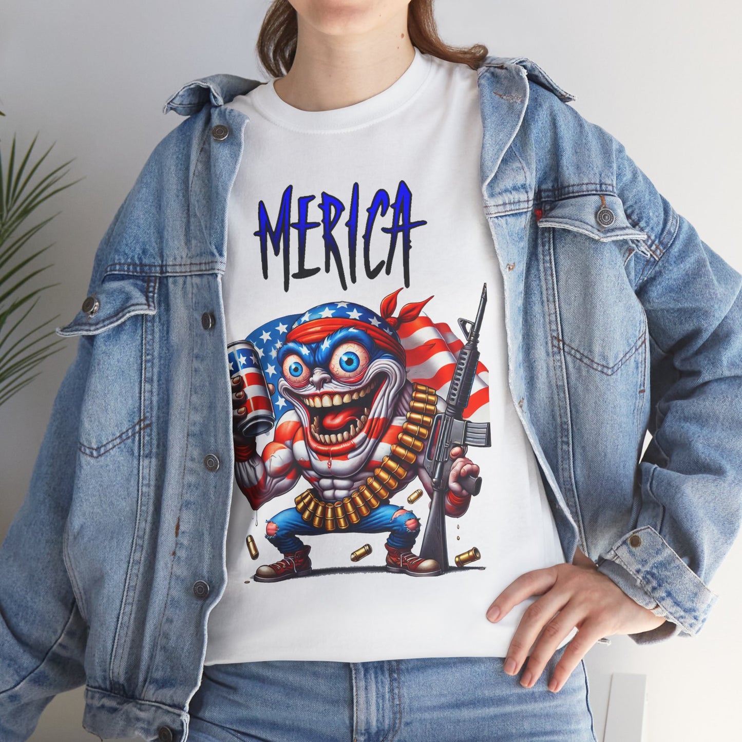 "MERICA" Over-the-Top Patriotic T-Shirt