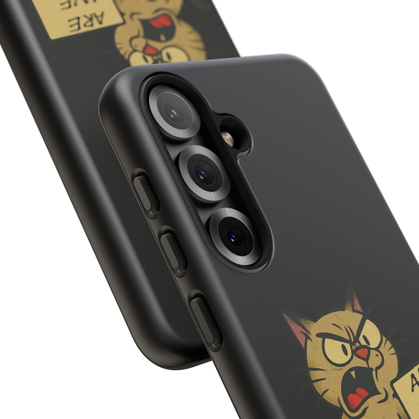 Angry Cat Phone Case — 'Are We Next' Protest Graphic iPhone Case