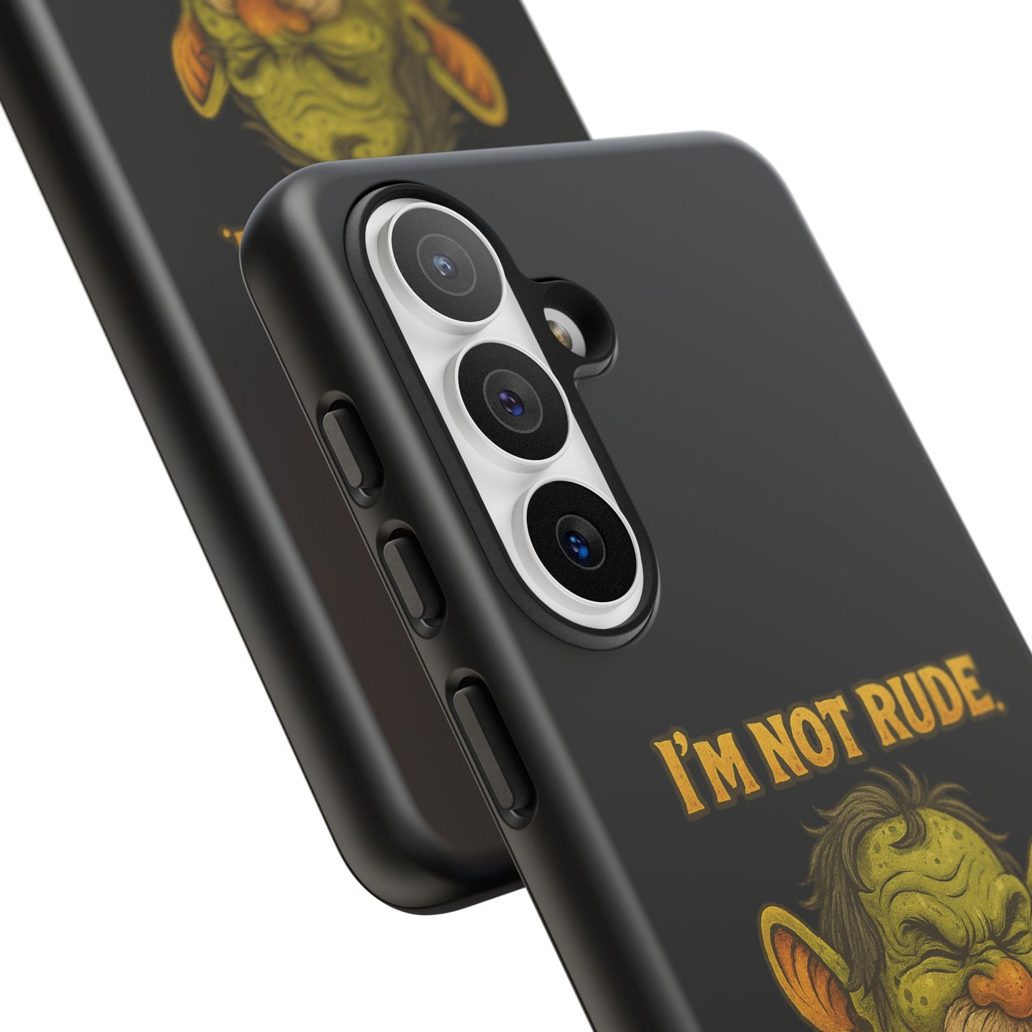 Phone Case – "I'm Not Rude, You're Just Exhausting" Funny Grumpy Troll Protective Cover