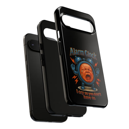 Phone Case — "Alarm Clock: I Cry So You Don't Have To" Funny Retro Baby Alarm Design