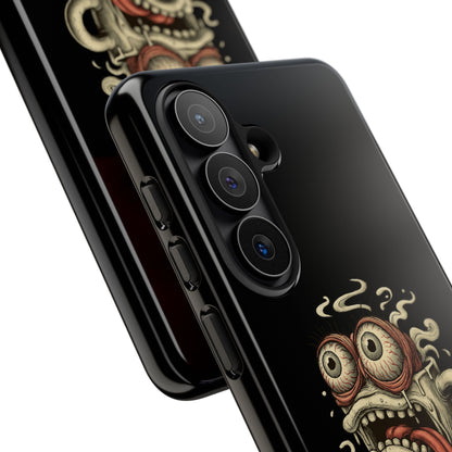 Tough Cases: Retro Hot Coffee Monster Phone Case — Funny 'If Your Mug...' Quote