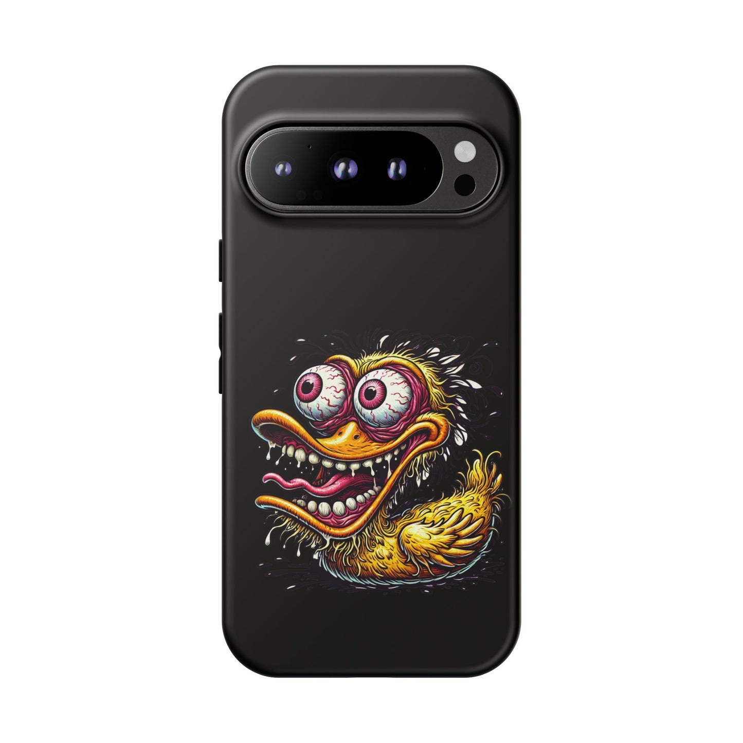 Duck Monster Phone Case — Crazy Cartoon Eye Duck Shock Design Tough Case