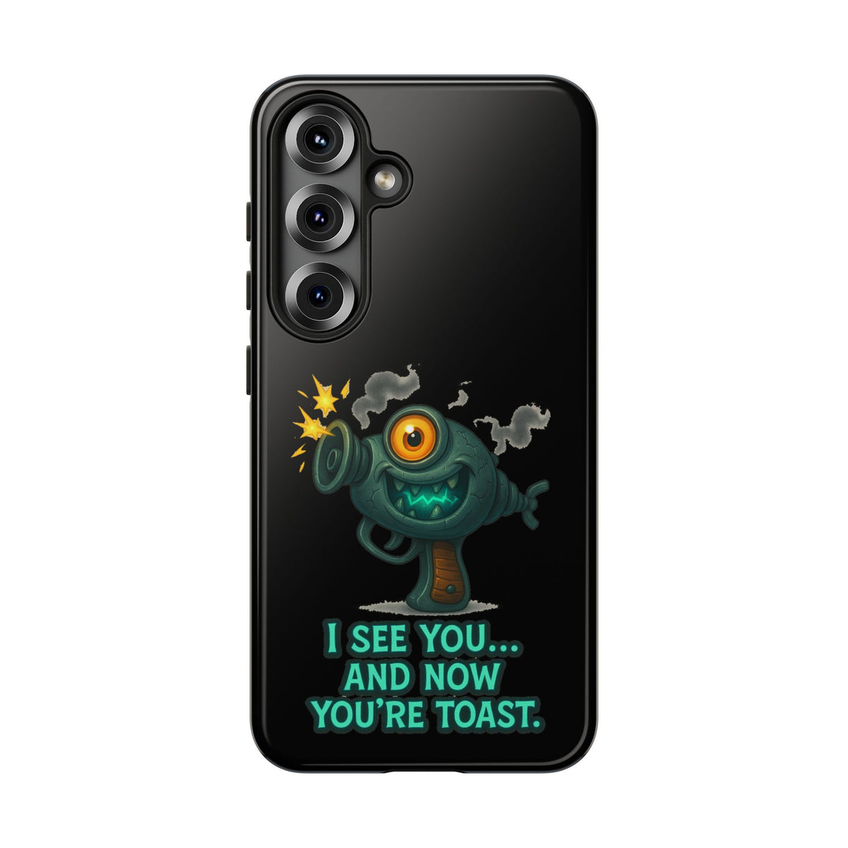 Phone Case — Cute Zombie Blaster Design with "I See You... And Now You're Toast"