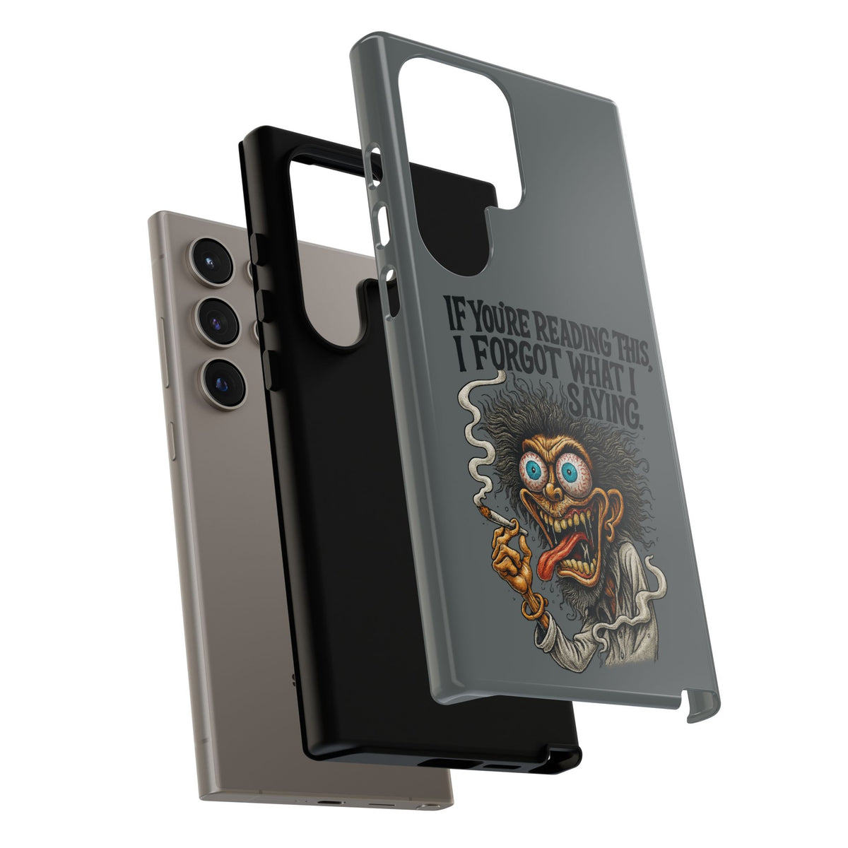 Phone Case — "If You're Reading This I Forgot What I Was Saying" Retro Crazy Cartoon Design