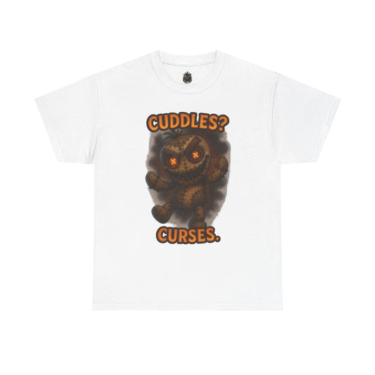 Cuddles? Curses. bear graphic tee | T-Shirt