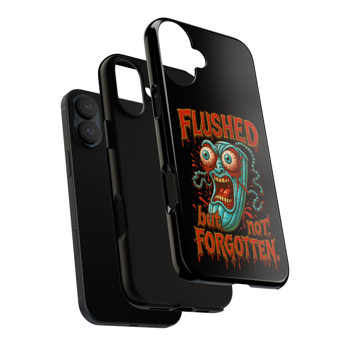 Phone Case — "Flushed But Not Forgotten" Horror Graphic iPhone Cover