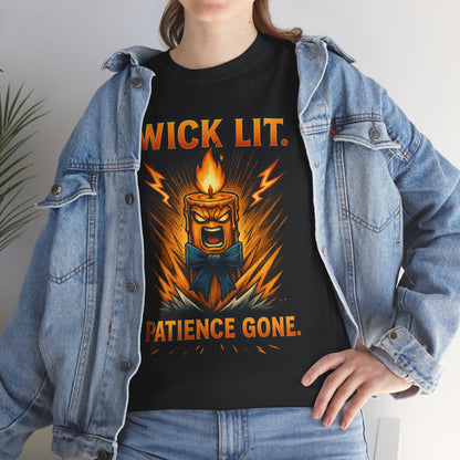 Wick Lit Candle Rage Tee | Patience Gone Graphic T-Shirt