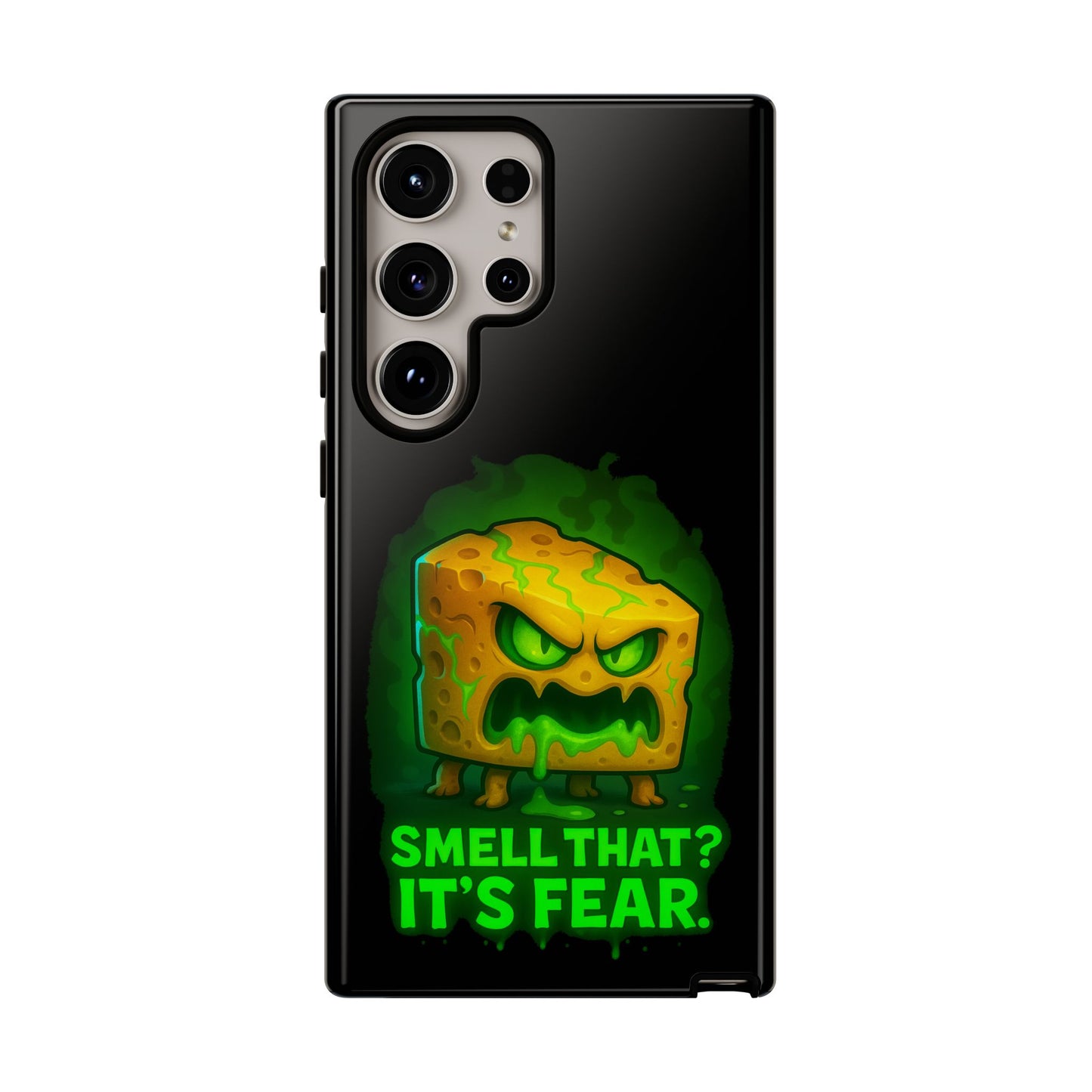 Phone Case — 'Smell That? It's Fear.' Spooky Cheese Monster Protective Case