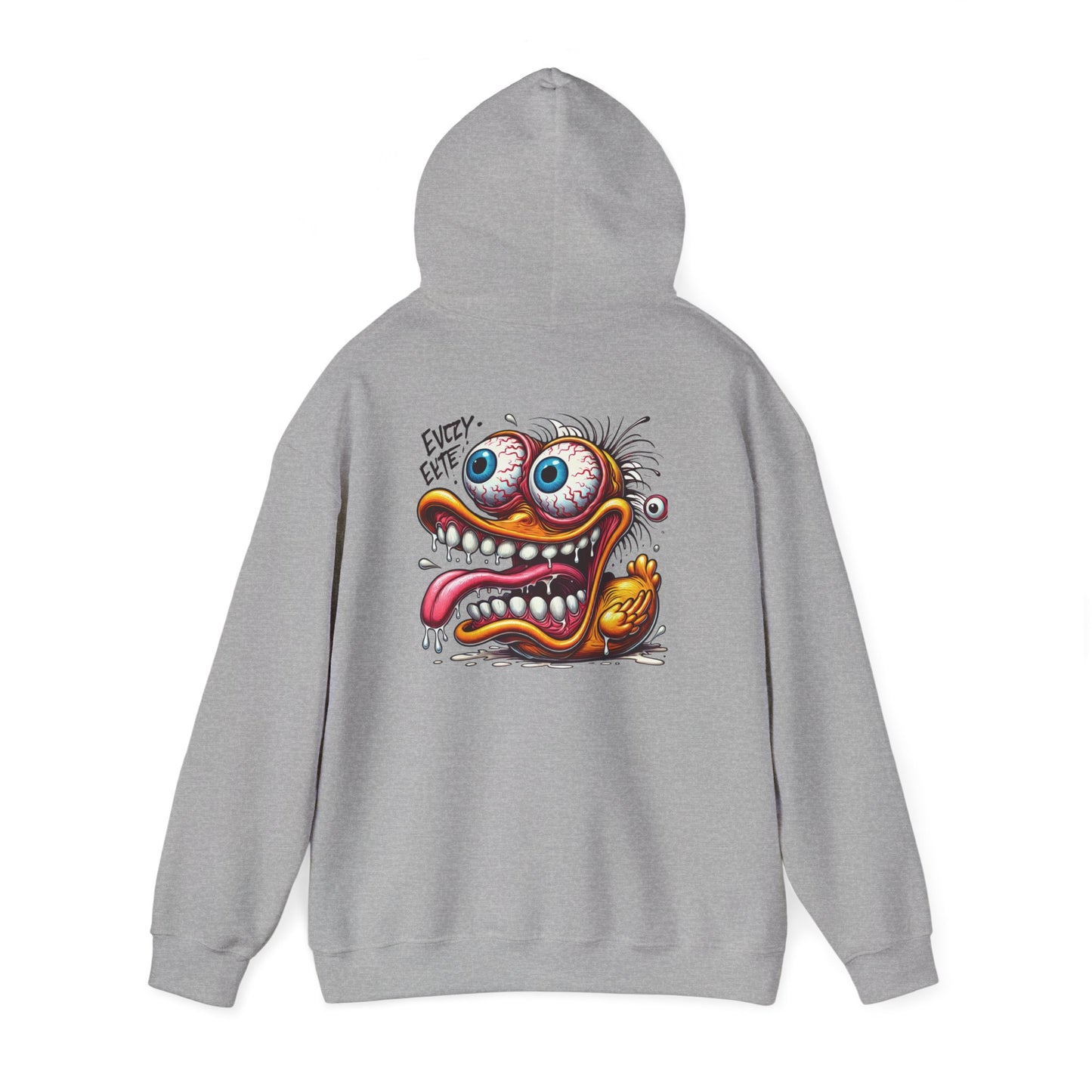Crazy Cartoon Monster Hoodie - "Every Bite" Retro Hot Rod Art Pullover