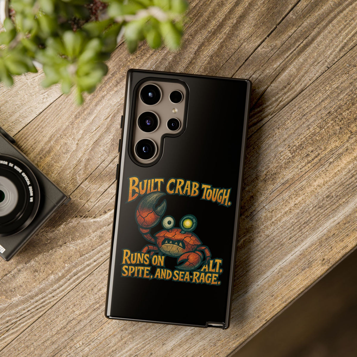 Phone Case - "Built Crab Tough" Funny Crab Graphic Protective Case