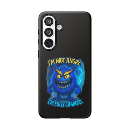 Phone Case - "I'm Not Angry, I'm Fully Charged" Electric Monster Protective Cover