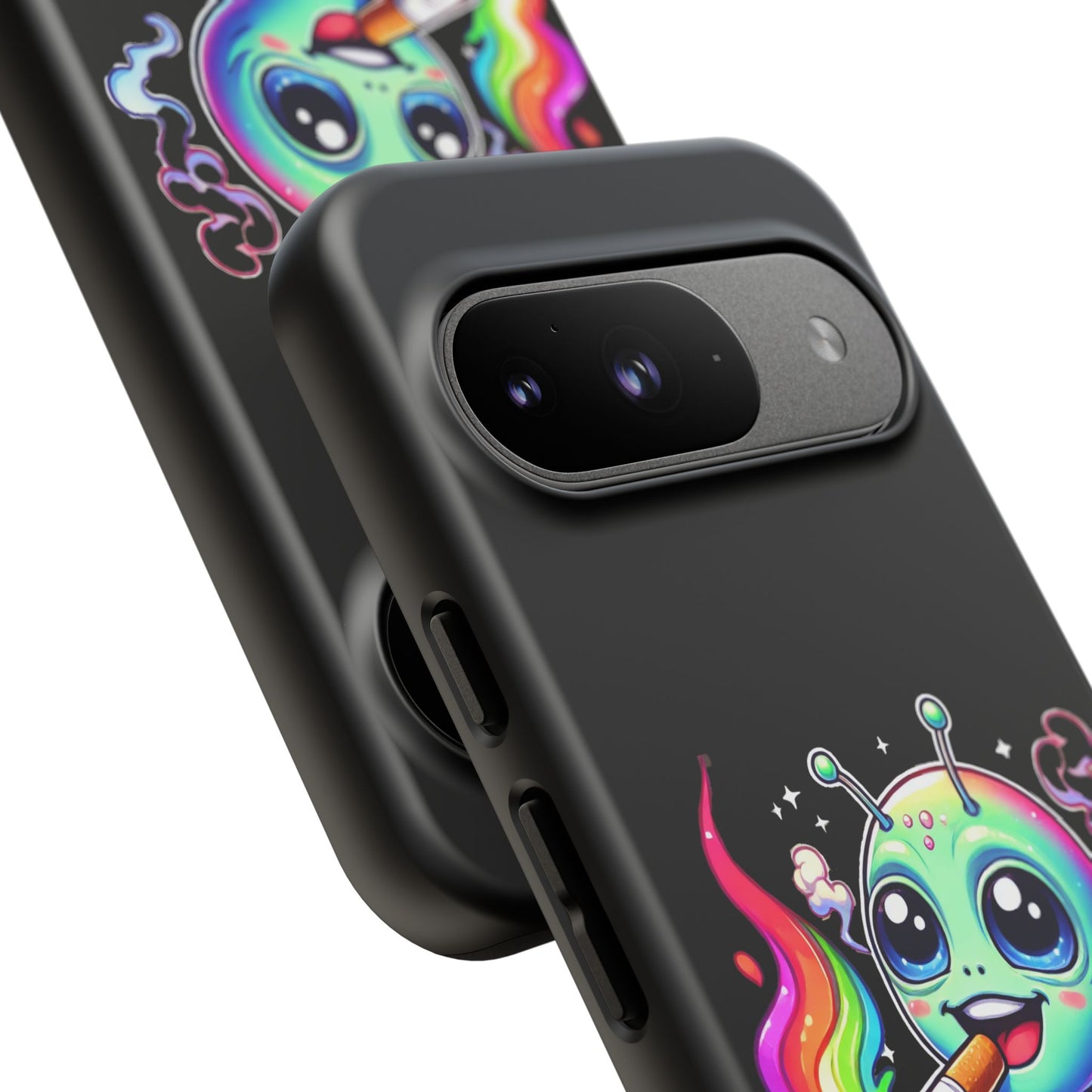 Alien Smoking Rainbow Joint Phone Case — Cute Psychedelic Cannabis iPhone Cover