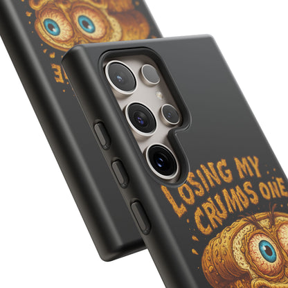 Phone Case — "Losing My Crumbs One Thought at a Time" Funny Retro Bread Illustration