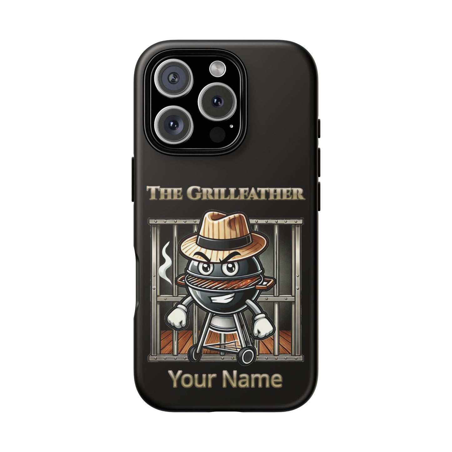 Grillfather Personalized Phone Case — Funny BBQ Smoker Design