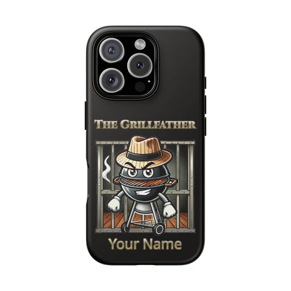 Grillfather Personalized Phone Case — Funny BBQ Smoker Design