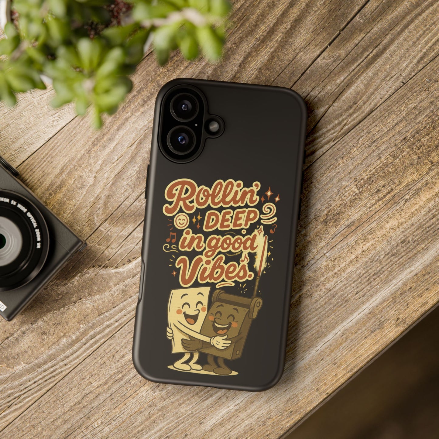 Phone Case — "Rollin' Deep in Good Vibes" Cartoon Retro Design