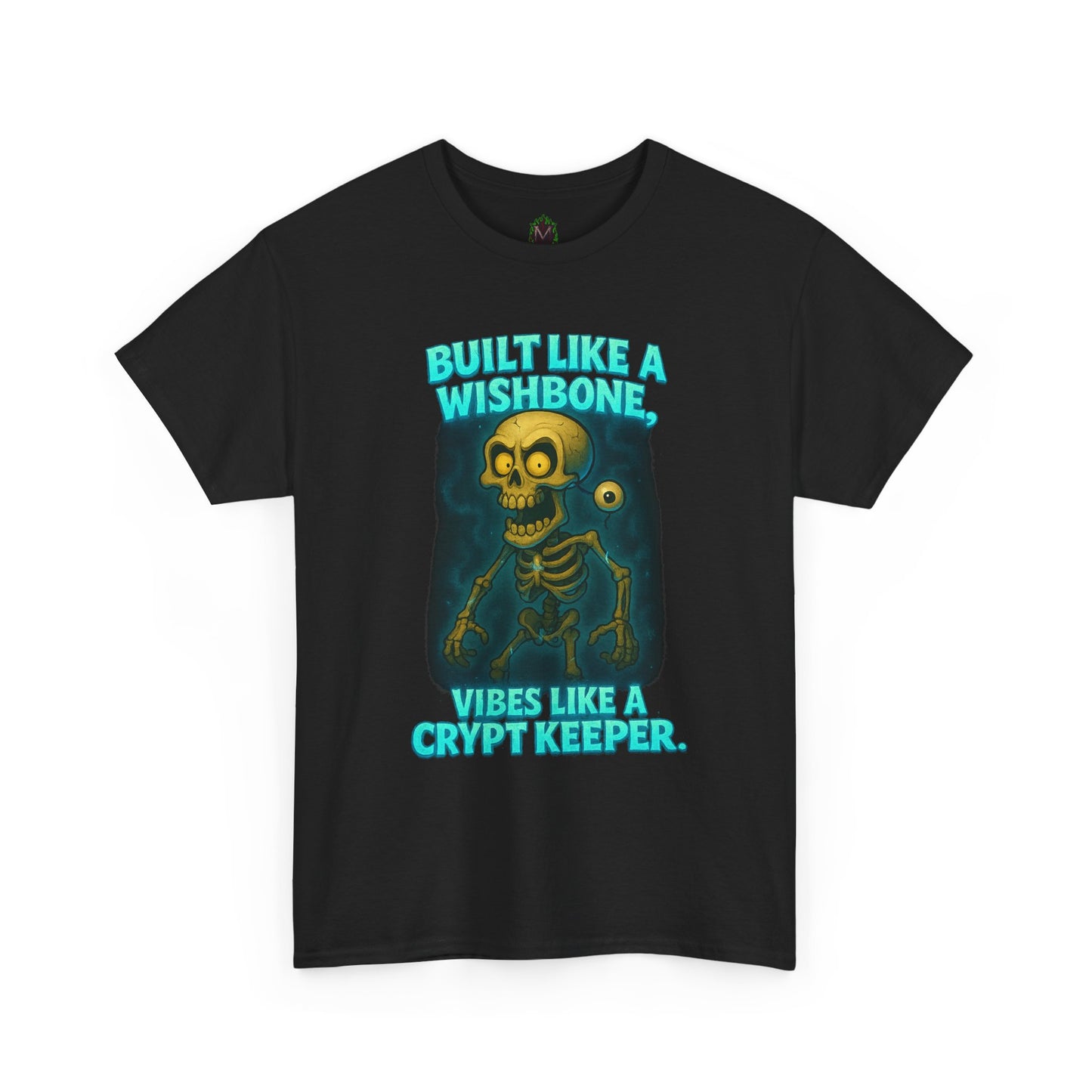 Built Like a Wishbone Skeleton Tee | Creepy Keeper Graphic Shirt