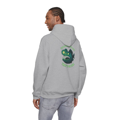 Hoodie — 'You Found the Light? That's On You.' Green Anglerfish Graphic Hooded Sweatshirt