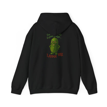 Judge Pickle Hoodie – Funny ‘I Judge You’ Pickle Graphic Sweatshirt