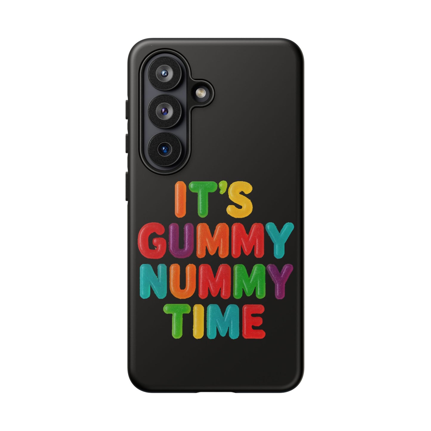 Phone Case — "It's Gummy Nummy Time" Colorful Candy Lettering Protective Case