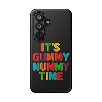 Phone Case — "It's Gummy Nummy Time" Colorful Candy Lettering Protective Case