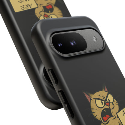 Angry Cat Phone Case — 'Are We Next' Protest Graphic iPhone Case