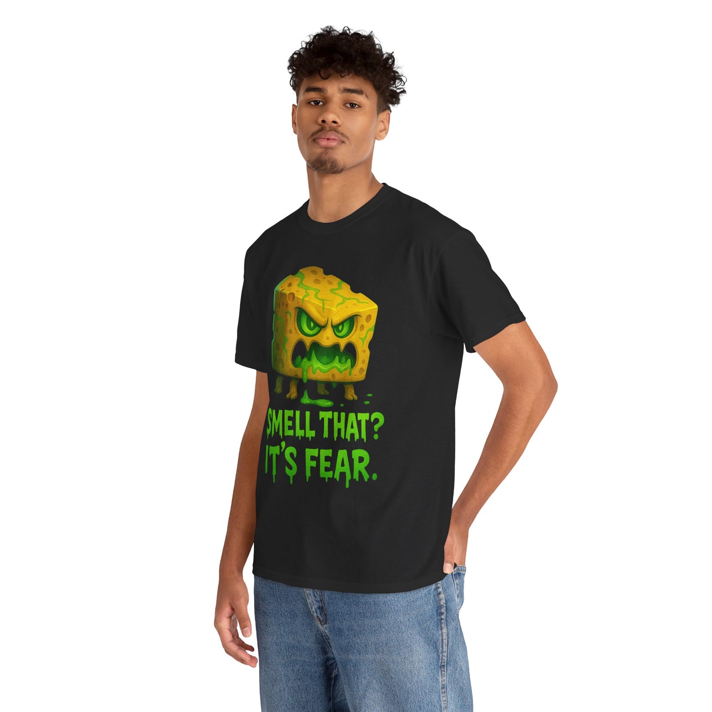 Cheese Monster Tee - "Smell That? It's Fear." Funny Halloween T-Shirt