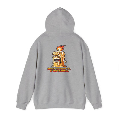 Hoodie — Spicy Candle Melt Comic Design (“Because I’m Candles and... My Tolerance”)