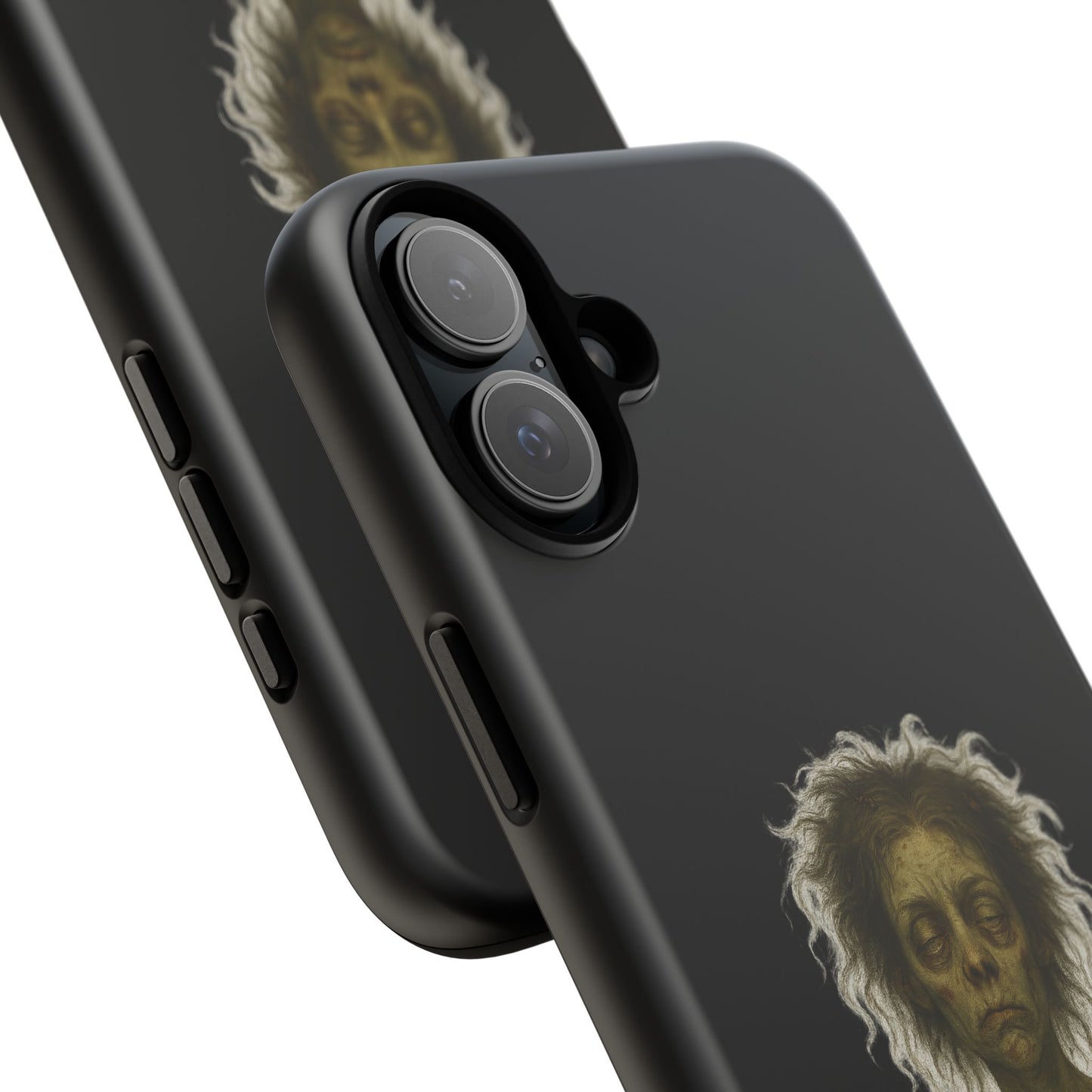 Phone Case — “Cursed to Rise Before Coffee Was Brewed” Goth Horror Design