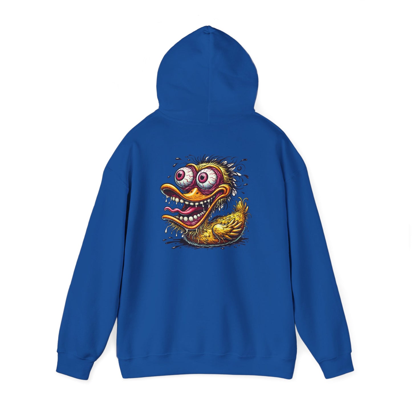 Duck Monster Hoodie — Retro Creepy Cartoon Graphic Pullover