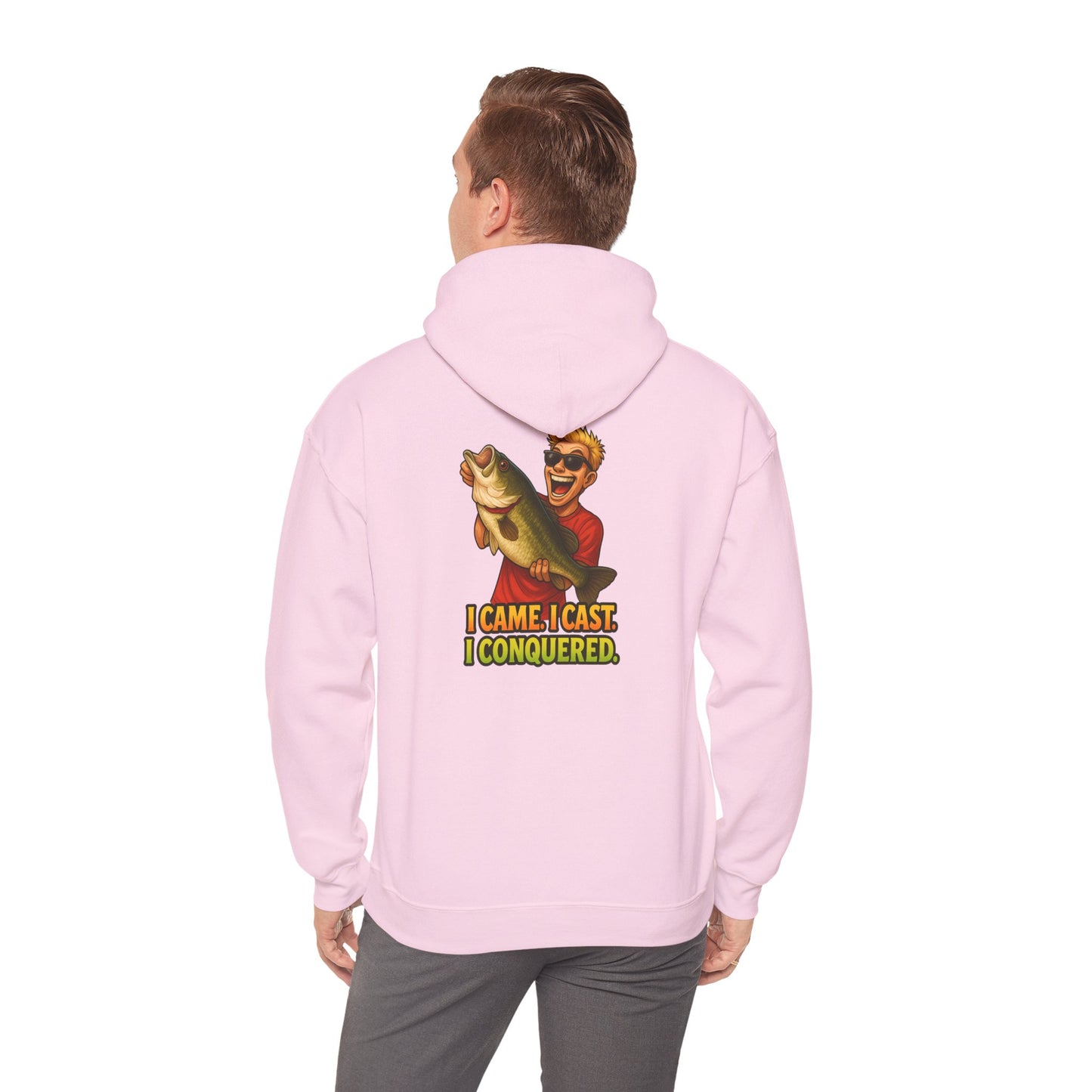 Fishing Hoodie – I Came, I Cast, I Conquered Graphic Pullover