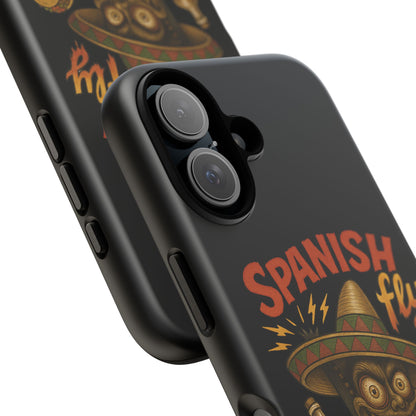 Spanish Fly Tough Phone Case — Retro Skull Sombrero Design
