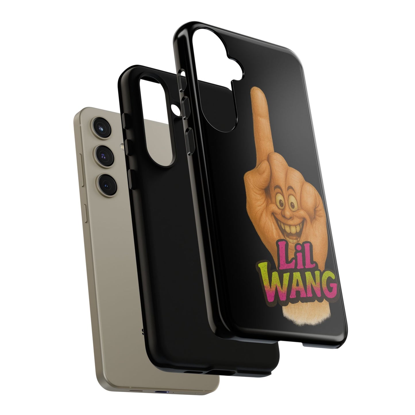 Phone Case — 'Lil Wang' Humorous Middle Finger Character Protective Cover