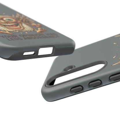 Phone Case — Funny Vintage Winged Toaster Design (“Your Opinion Has Less Absorbency”)