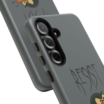 Resist Angry Penguin Phone Case — Protective iPhone Case with Bold Cartoon Design