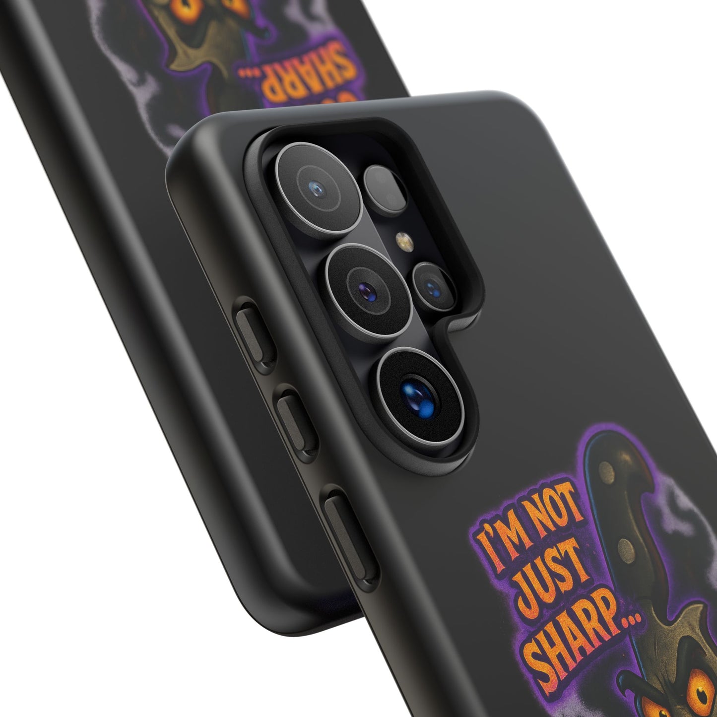 Knife Graphic Phone Case — "I'm Not Just Sharp... I'm Psycho-Sharp" Horror Phone Cover