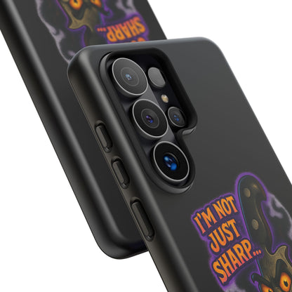 Knife Graphic Phone Case — "I'm Not Just Sharp... I'm Psycho-Sharp" Horror Phone Cover