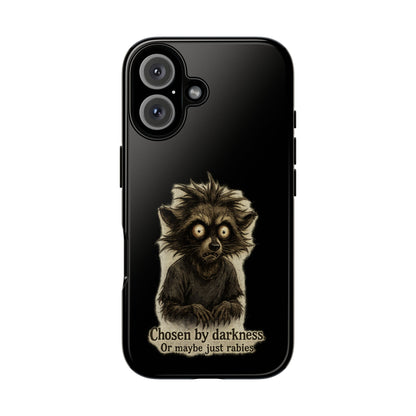 Phone Case — "Chosen by Darkness (Or Maybe Just Rabies)" Cute Creepy Lemur Design