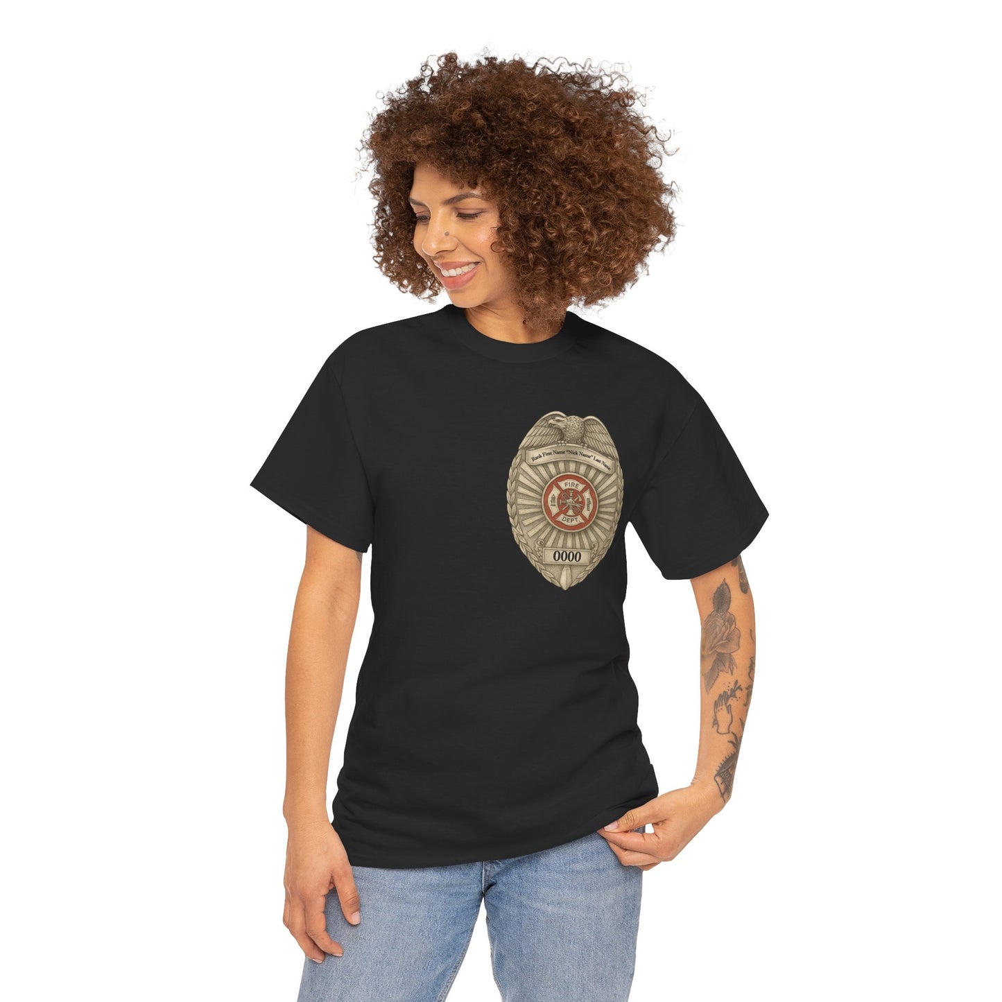 Flames Test Metal – Courage Firefighter Tee