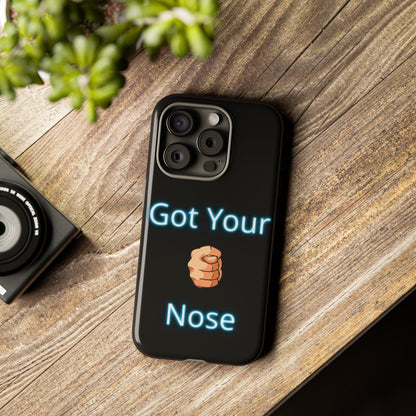 Got Your Nose Phone Case — Funny Neon Fist Design
