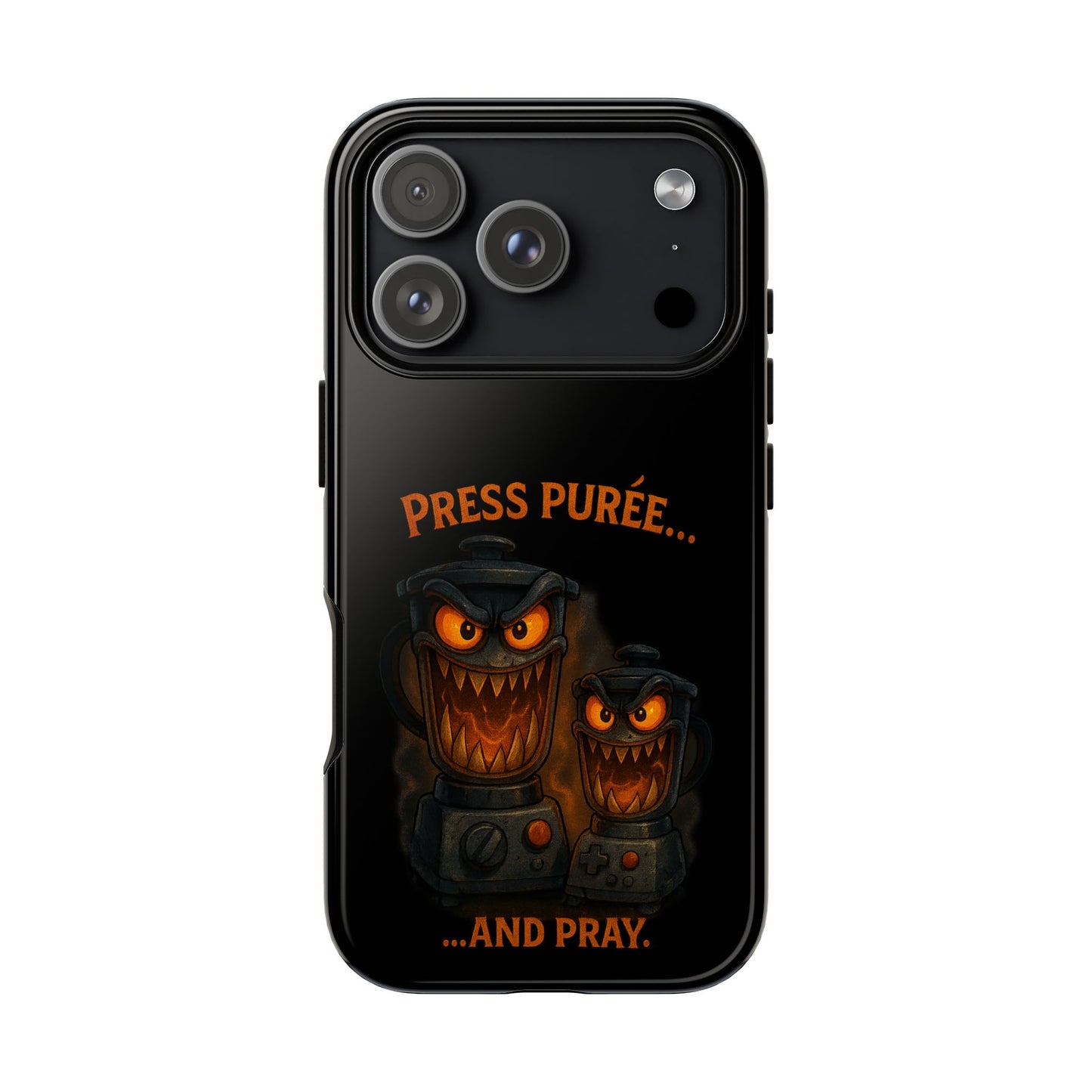 Phone Case - 'Press Purée...and Pray' Halloween Horror Protective Cover