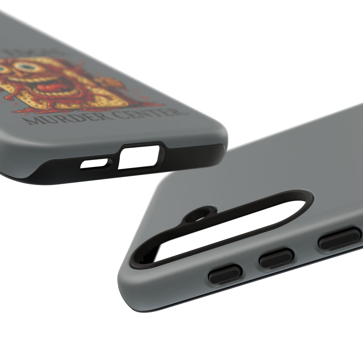 Phone Case — "Crispy Edges. Murder Center." Horror Toast Graphic
