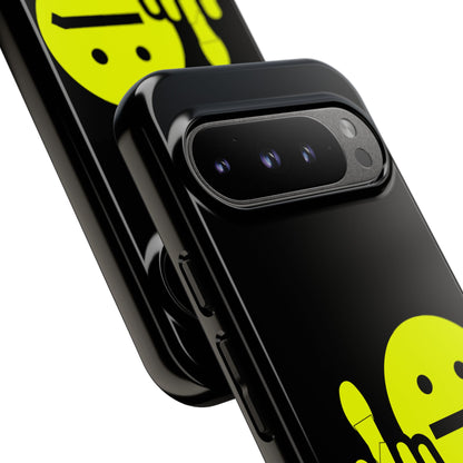 Phone Case — Neon Middle Finger Emoji Graphic