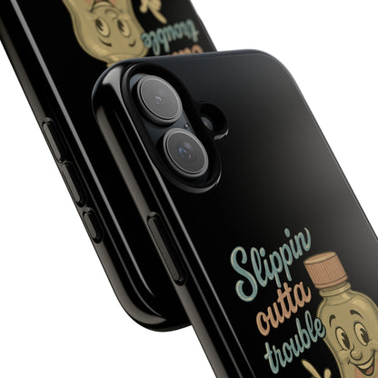 Phone Case — 'Slippin Outta Trouble' Retro Baby Oil Mascot