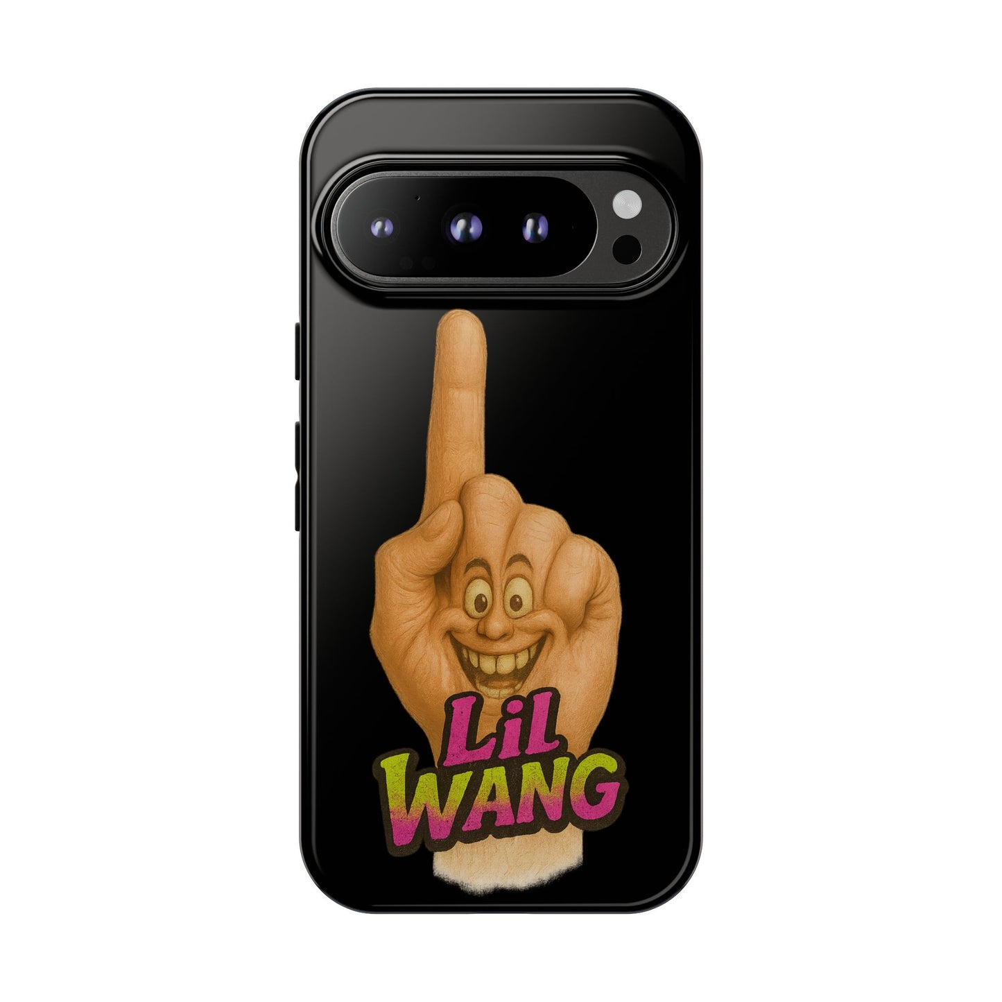 Phone Case — 'Lil Wang' Humorous Middle Finger Character Protective Cover