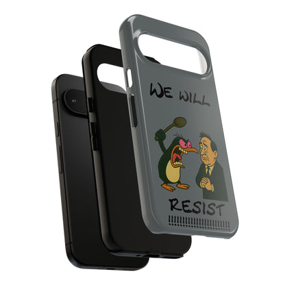 Phone Case - "We Will Resist" Cartoon Protest Design