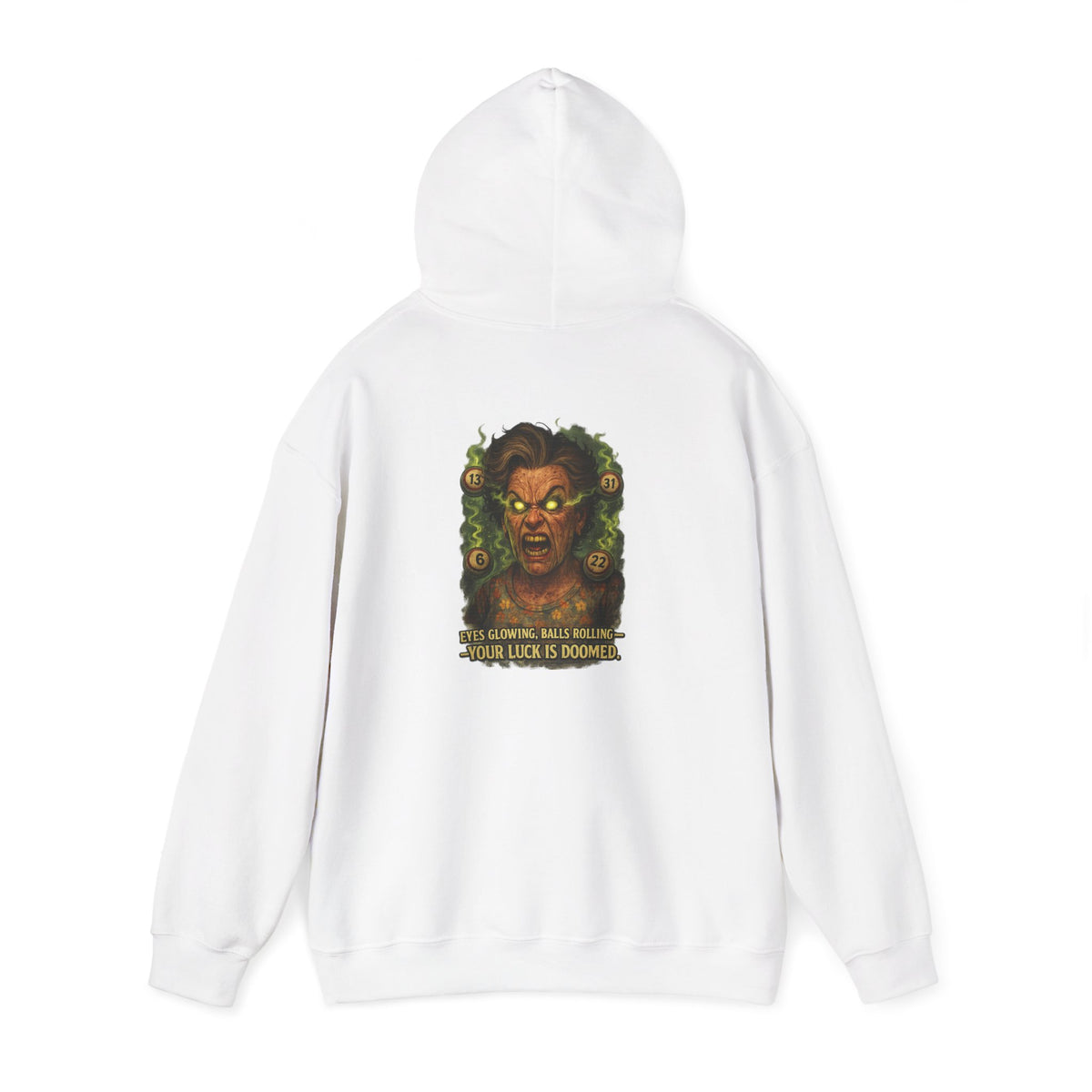 Horror Medusa Hoodie – “Your Luck Is Doom” Graphic Pullover