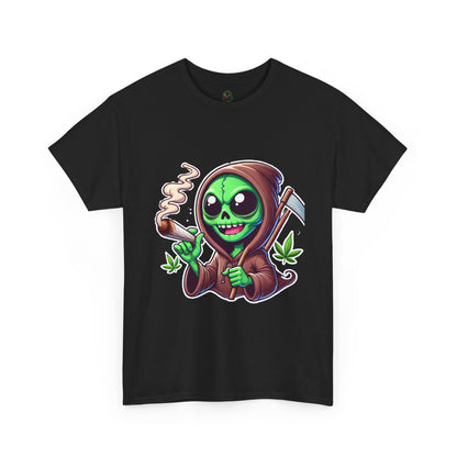 Reaper Smoking Joint T‑Shirt — Cute Grim Reaper Stoner Tee