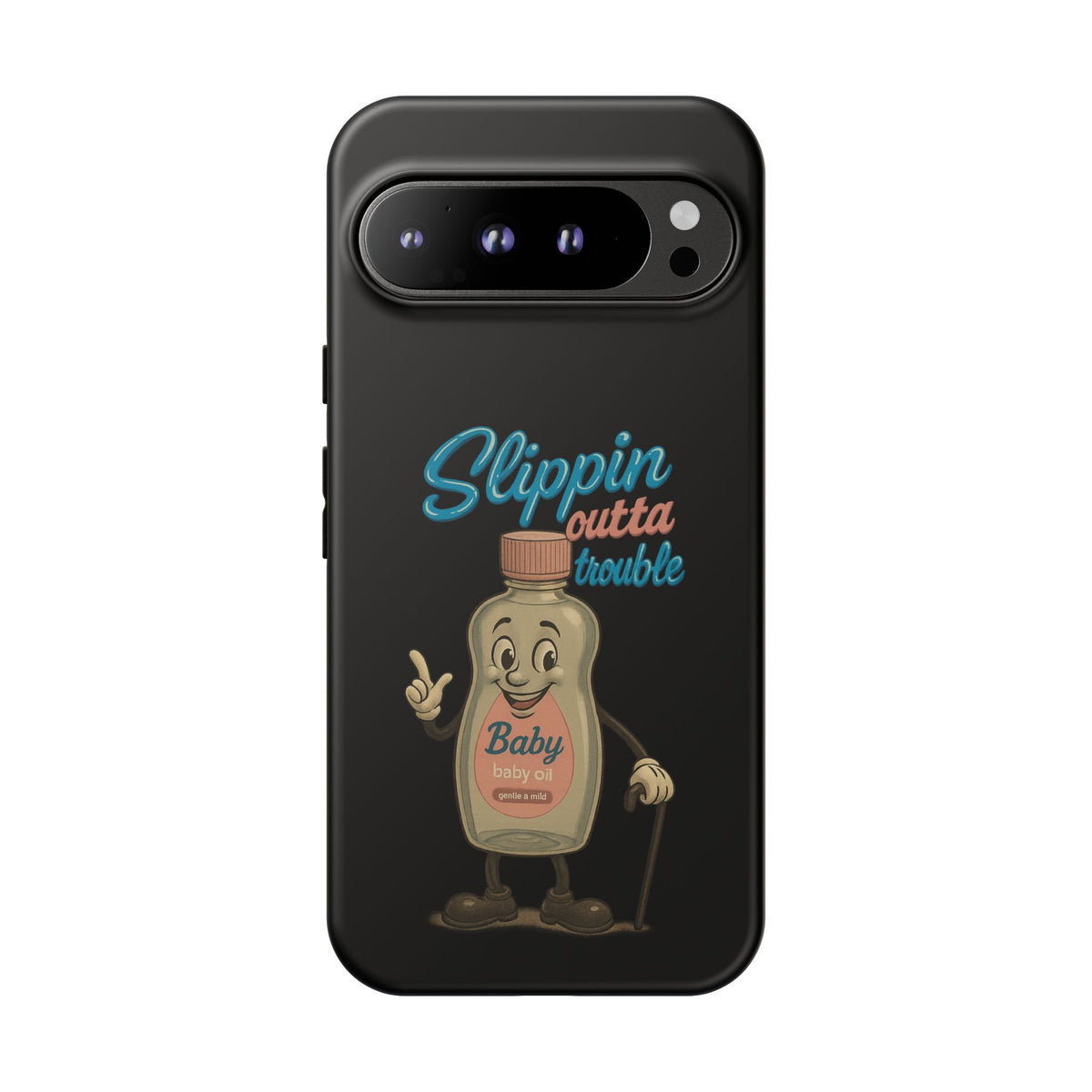 Phone Case — Retro 'Slippin Outta Trouble' Baby Bottle Design