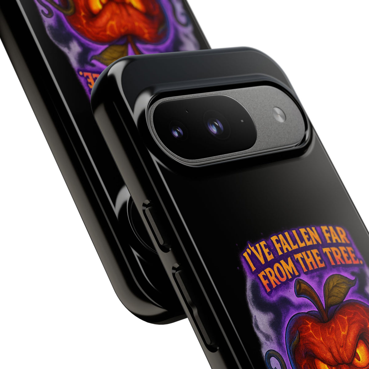 Phone Case — 'I've Fallen Far From the Tree, Straight Into Madness' Pumpkin Horror Design